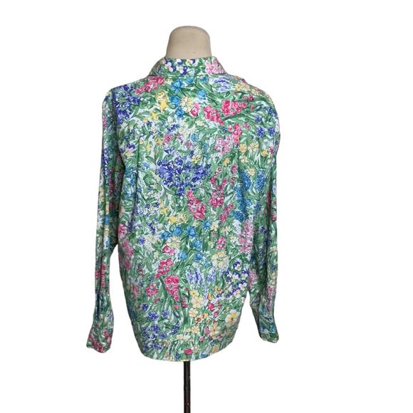 Tog Shop long sleeves floral buttoned blouse size M - Picture 6 of 9
